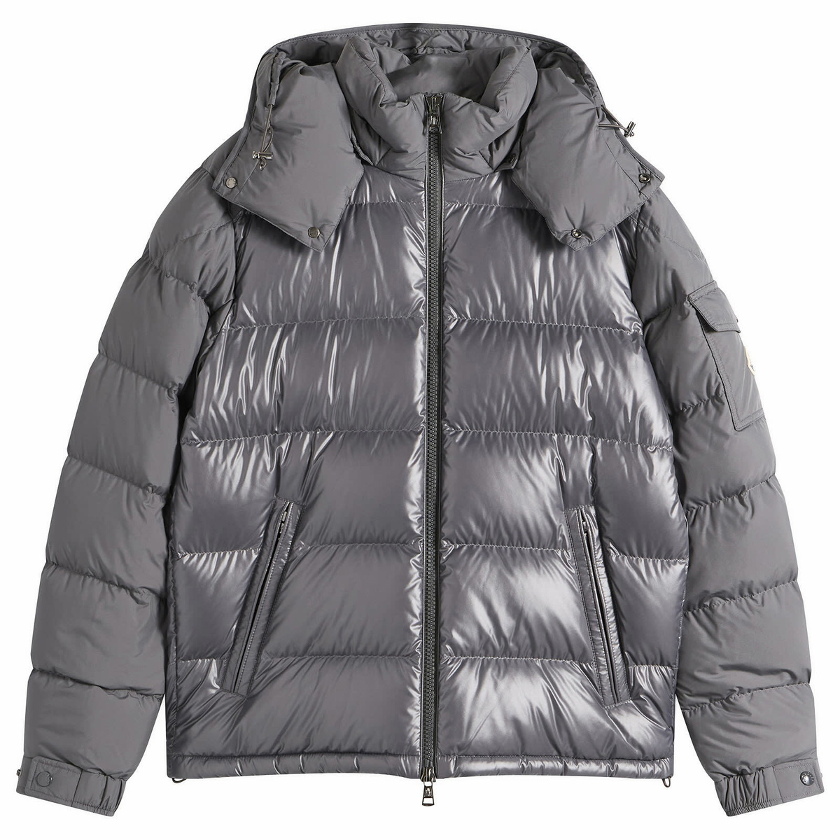 Moncler Men's Maya Mixed Materials Padded Jacket in Grey