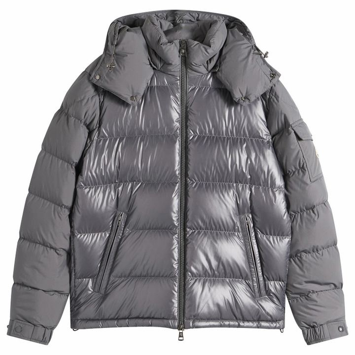 Photo: Moncler Men's Maya Mixed Materials Padded Jacket in Grey