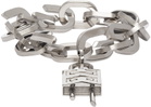 Givenchy Silver G Link Padlock Bracelet
