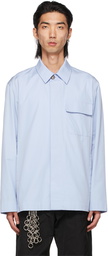 Dries Van Noten Blue Cotton Poplin Shirt