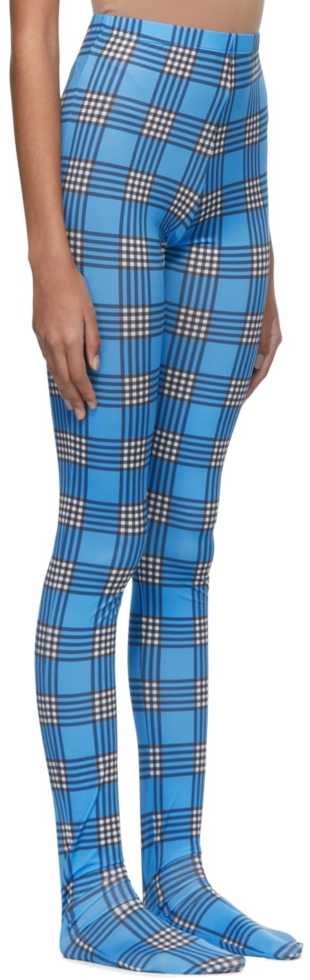 SHUTING QIU Blue Look 24 Plaid Tights