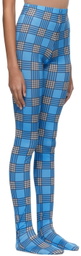 SHUTING QIU Blue Look 24 Plaid Tights