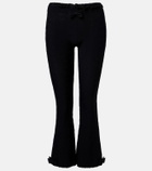 Balenciaga Bow-detail ruffled Capri flared pants