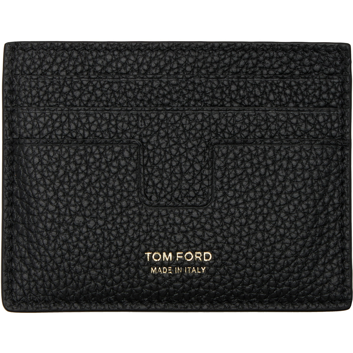 TOM FORD Black Grain Leather Classic Card Holder