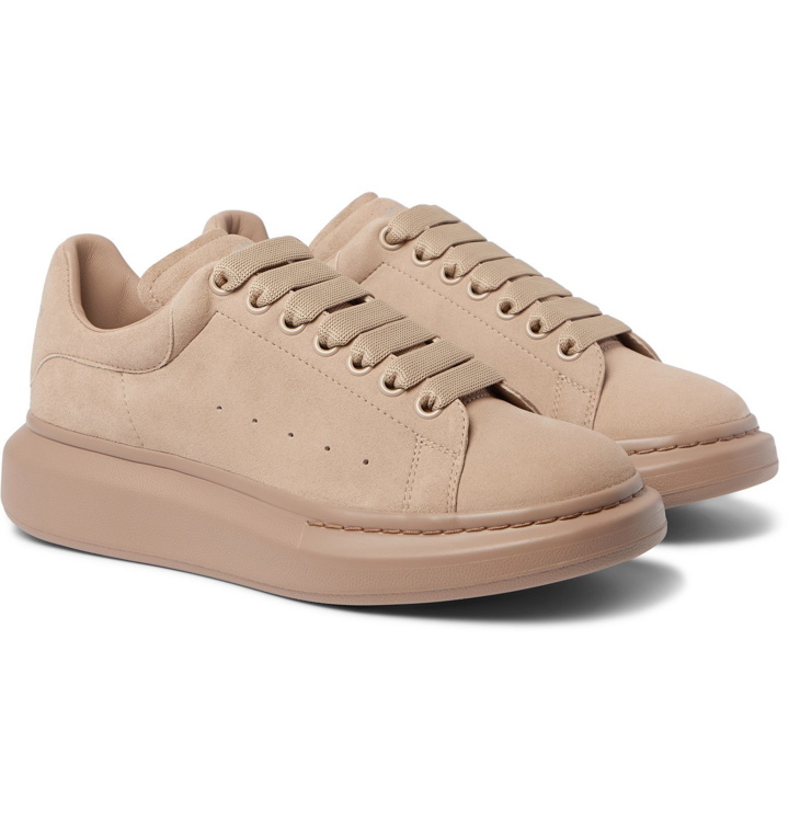 Photo: Alexander McQueen - Exaggerated-Sole Suede Sneakers - Neutrals