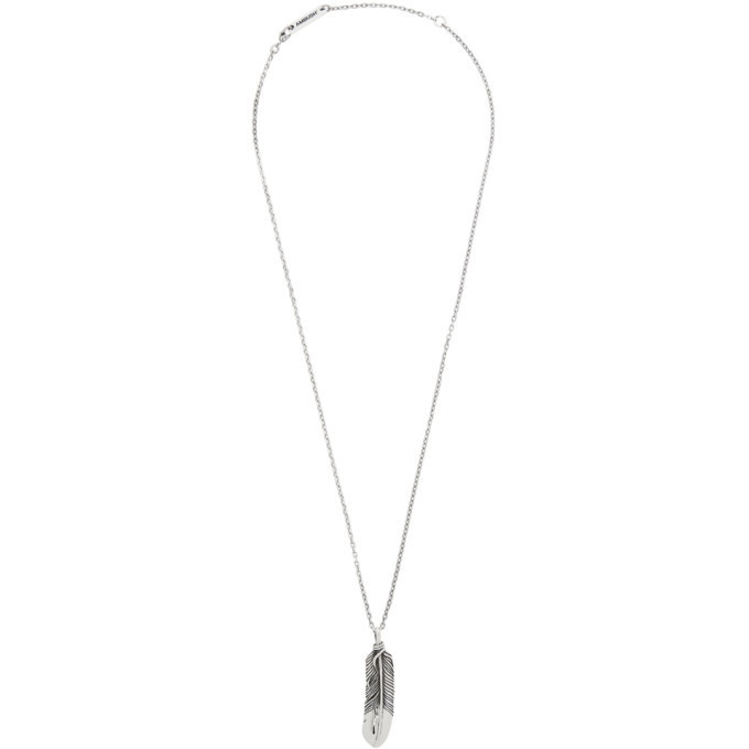 Photo: Ambush Silver Feather Charm Necklace