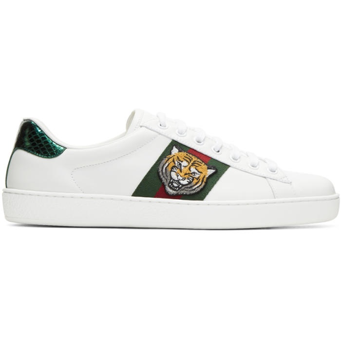 Photo: Gucci White Ace Tiger Sneakers