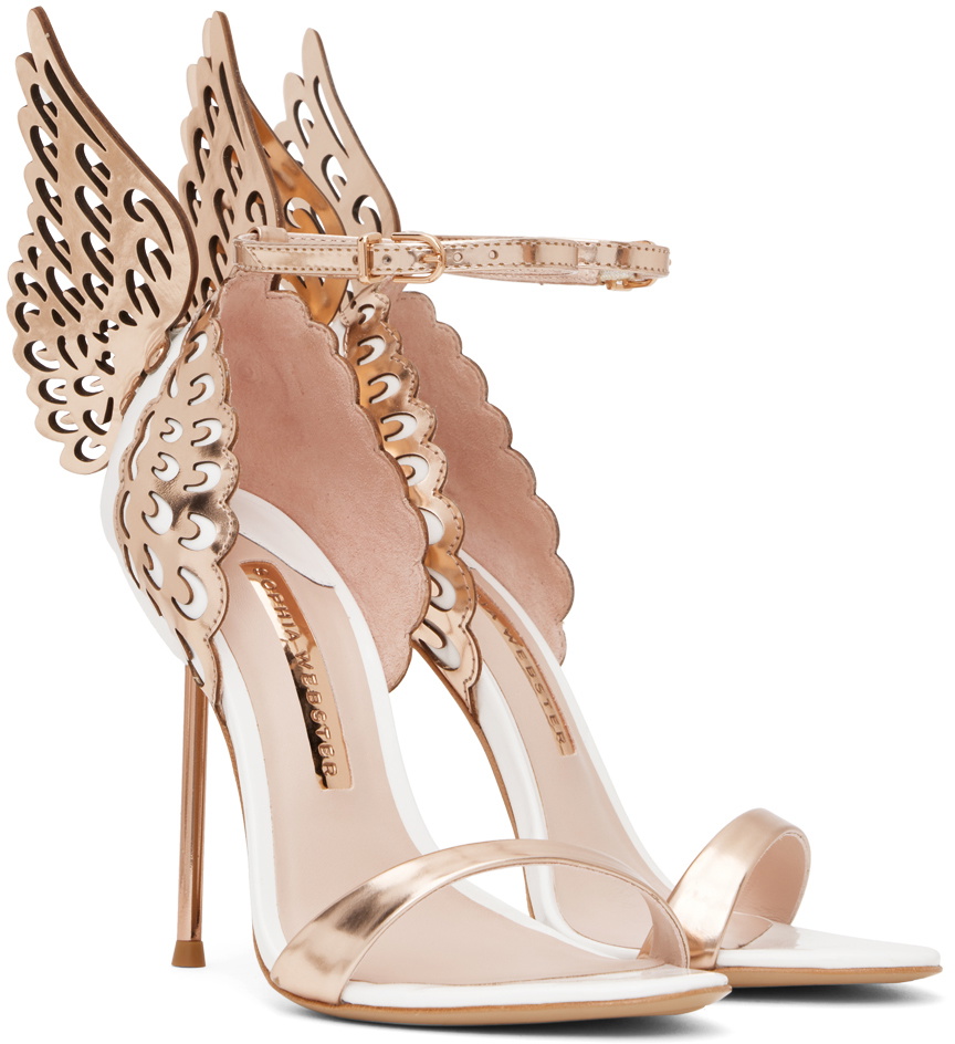 Sophia Webster White Evangeline Heeled Sandals