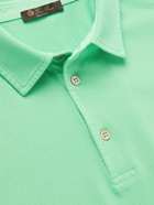 Loro Piana - Cotton-Piqué Polo Shirt - Green