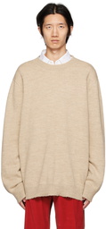 Maison Margiela Beige Crewneck Sweater