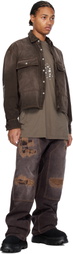 B1ARCHIVE Brown Flap Pocket Denim Shirt