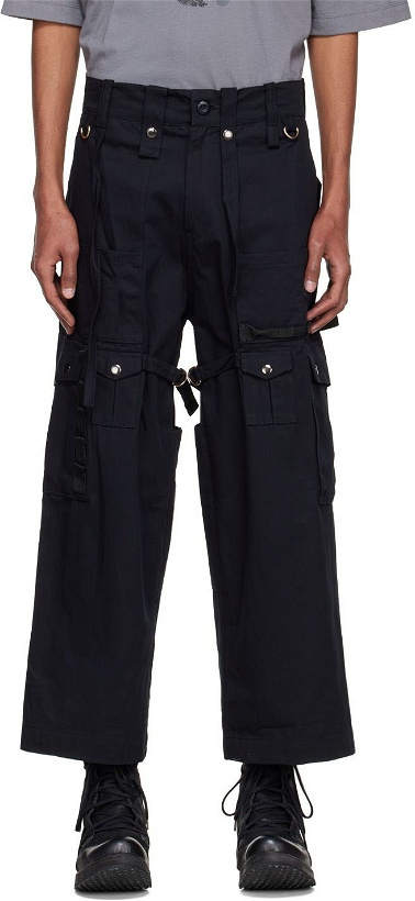 Photo: Youths in Balaclava SSENSE Exclusive Black Cotton Cargo Pants