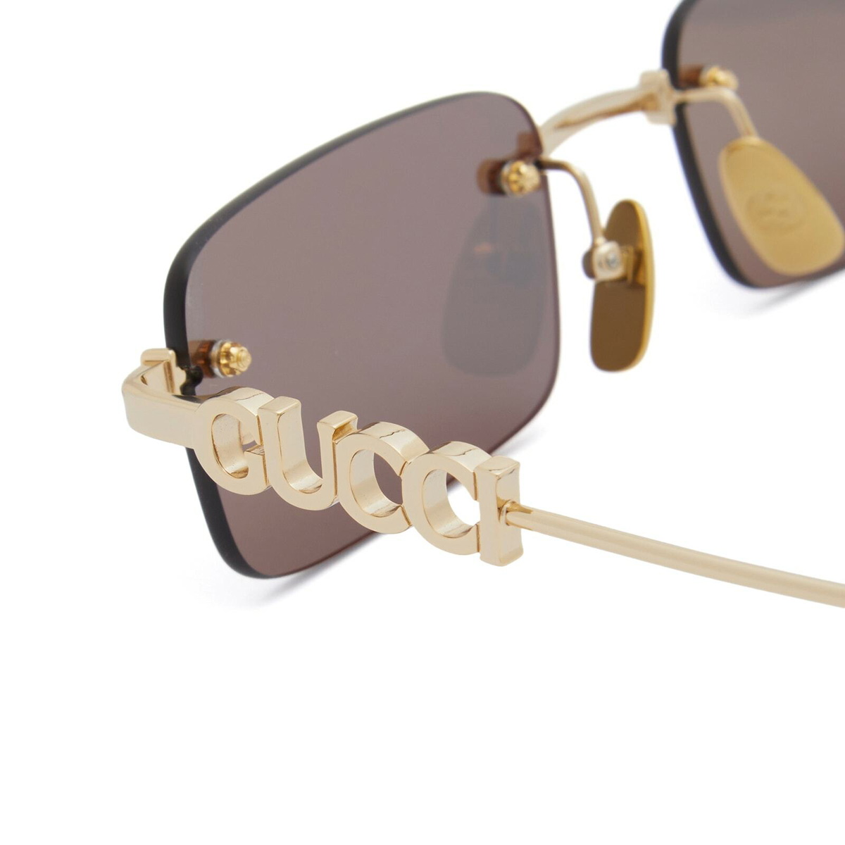 Gucci GG1808S Sunglasses in Gold/Grey 
