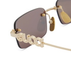 Gucci GG1808S Sunglasses in Gold/Grey 
