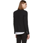 Balmain Black Satin Double-Breasted Blazer