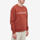 A-COLD-WALL* Men's Essential Logo Crew Sweat in Burnt Red