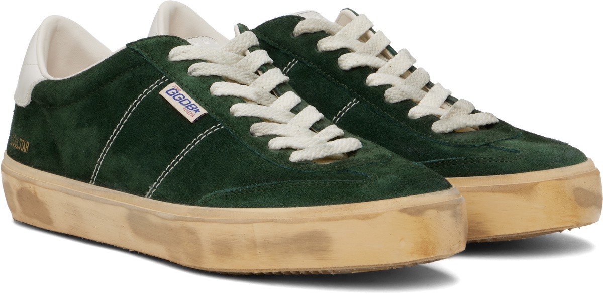 スニーカー GOLDEN  'Soul Star' sneakers Green GOLDEN GOOSE Soul-Star Distressed Leather-Trimmed Suede