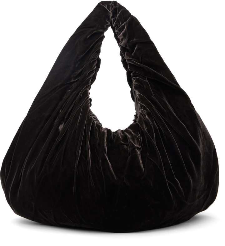 Photo: AMOMENTO Brown Velvet Shirring Tote