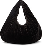 AMOMENTO Brown Velvet Shirring Tote