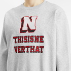 thisisneverthat Men's Cross Stitched Crew Sweatshirt in Grey Heather