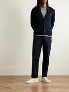 Maison Kitsuné - Slim-Fit Logo-Appliquéd Wool Cardigan - Blue