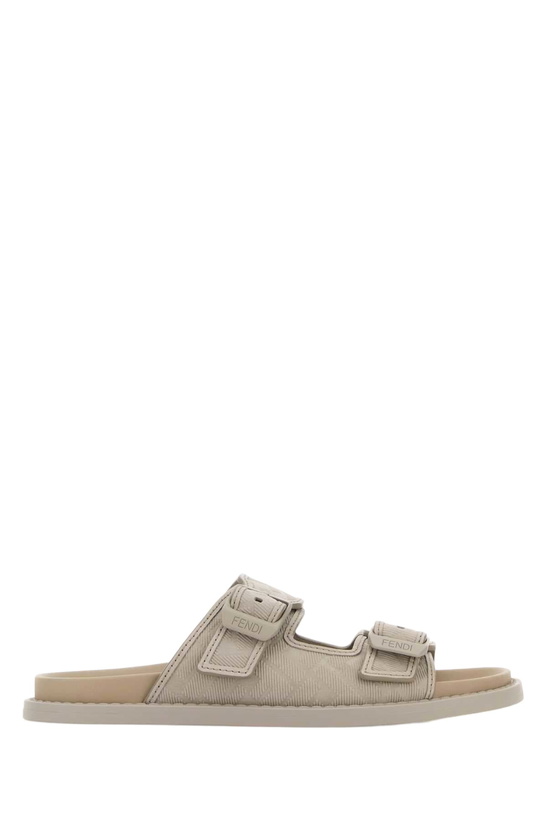 Photo: Cappuccino Leather Fendi Feel Slippers