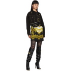 Versace Underwear Black Lace Empire Band Tights