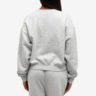 Good American Women's Crystal Allover Crew Neck Sweatshirt in Heather Grey