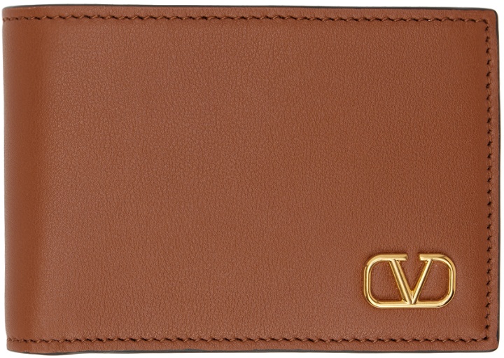 Photo: Valentino Garavani Brown Mini VLogo Wallet