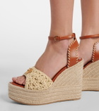Versace Medusa espadrille wedge sandals