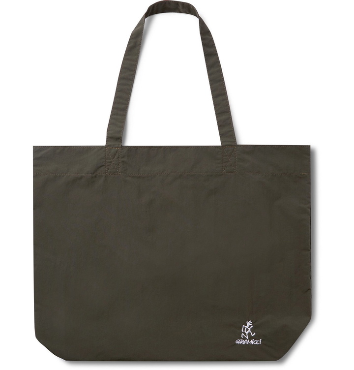 Photo: Gramicci - Logo-Embroidered Printed Nylon Tote Bag - Green