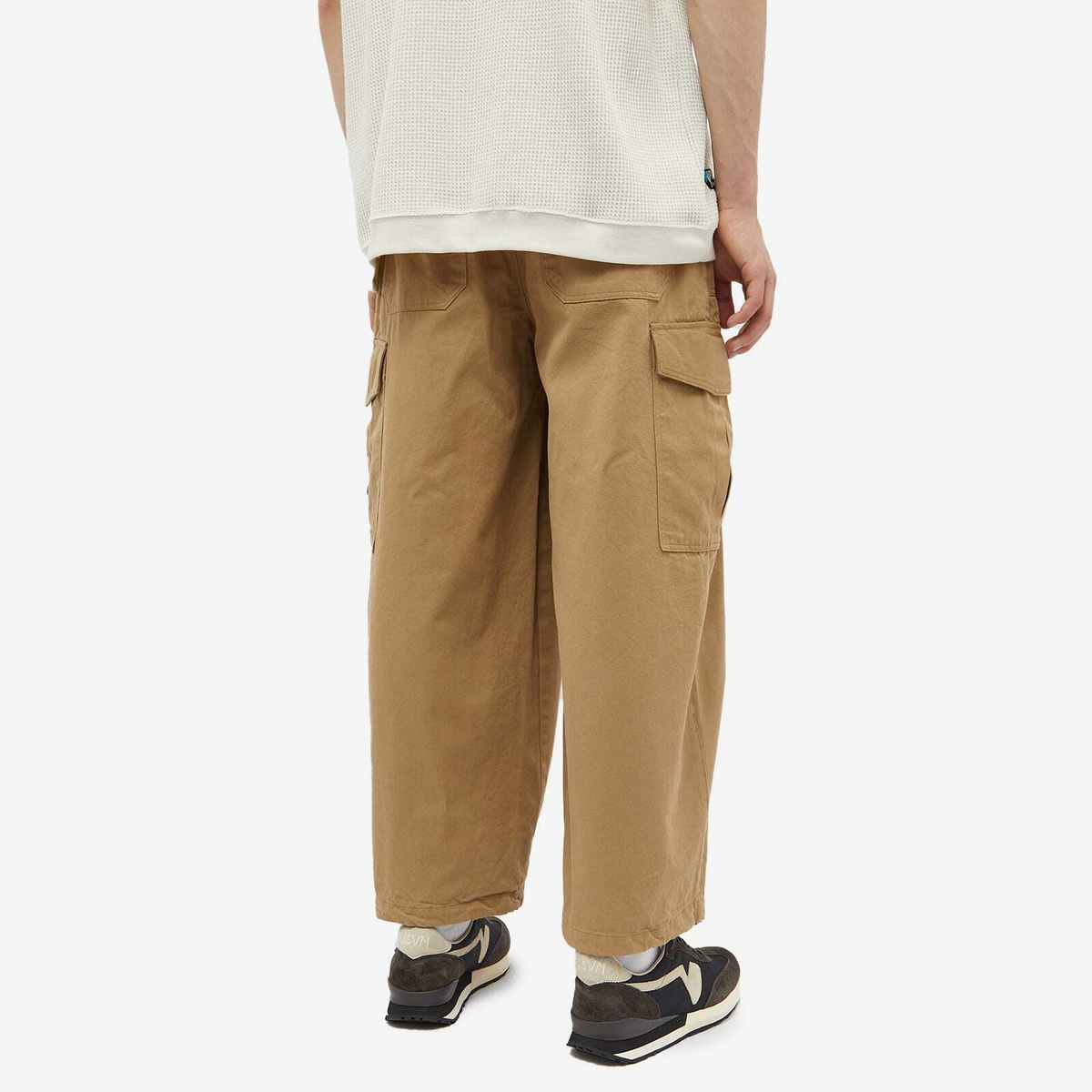 FrizmWORKS Men's Twill Cargo Balloon Pants in Beige FrizmWORKS