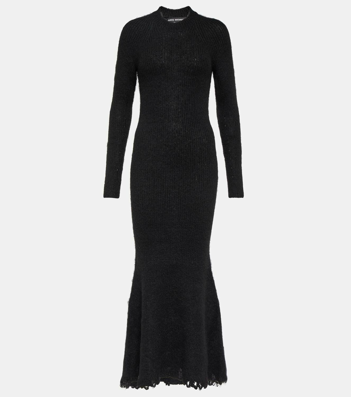 JUNYA WATANABE ブラック ロングワンピース M Junya Watanabe Ribbed-knit wool blend maxi dress Junya Watanabe