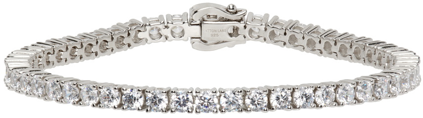 Hatton Labs White & Silver Tennis Bracelet