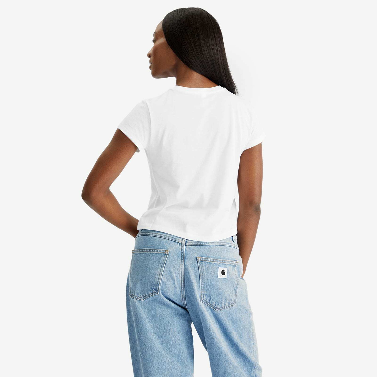 SKIMS Women's Relaxed Tees Shrunken T-Shirt in Snow