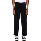 Noah NYC Navy Corduroy Double-Pleat Trousers