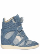 ISABEL MARANT - Bekett Denim & Mesh High Top Sneakers