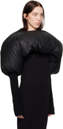 Rick Owens Black Porterville Duvetina Shroud Leather Down Jacket