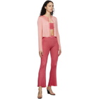 Calle Del Mar Red Ribbed Lounge Pants