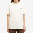 Adanola Women's Resort Sports Short Sleeve Oversized T-Shirt in Cream/Forest Green
