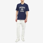 AMI Men's Paris Varsity Logo T-Shirt in Nautic Blue