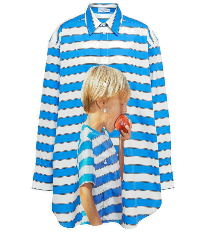 Photo: JW Anderson - Printed striped cotton shirt dress