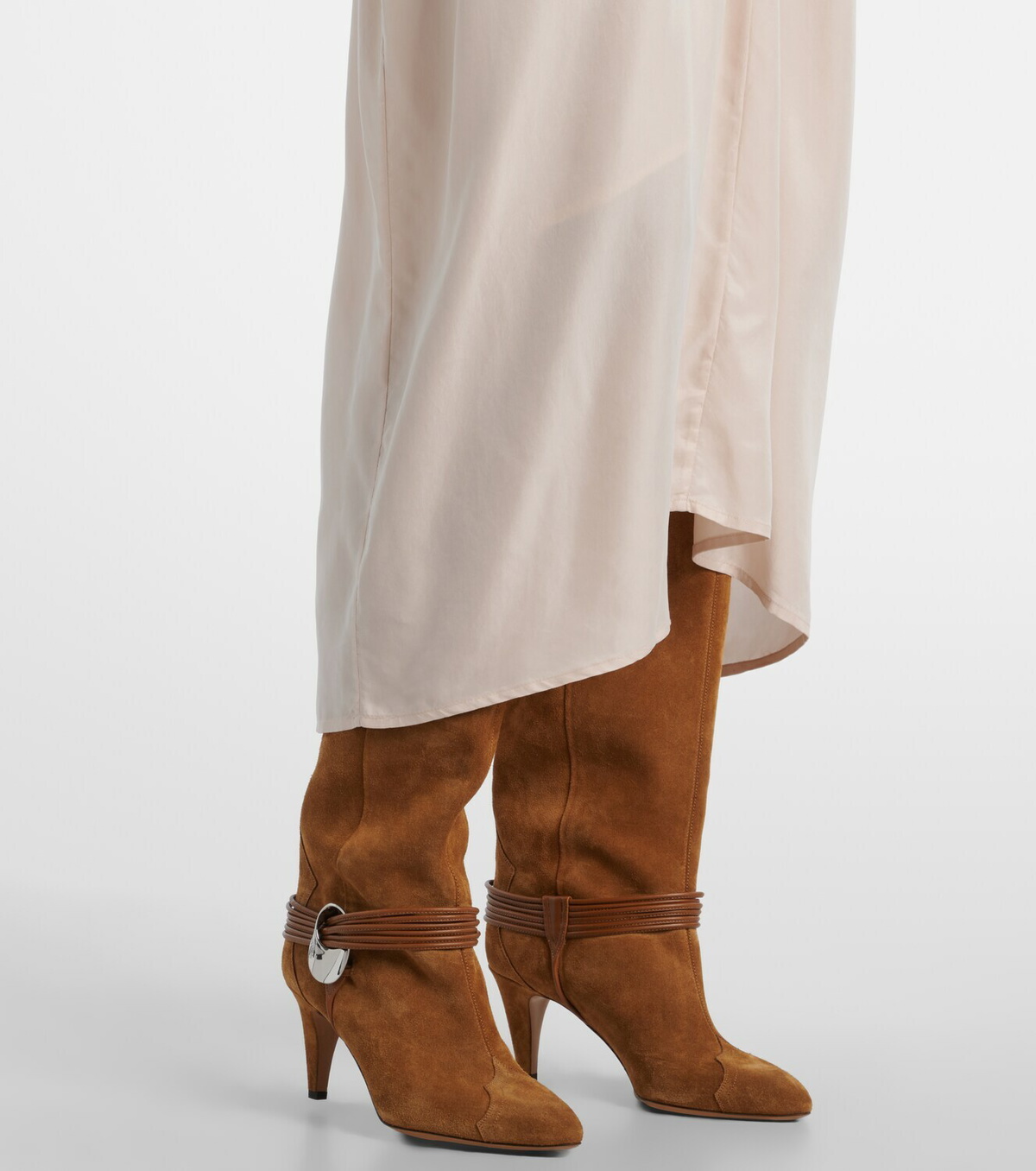 Marant Etoile Pleated gathered midi dress