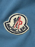 Moncler - Logo-Appliquéd Cotton-Piqué Polo Shirt - Blue