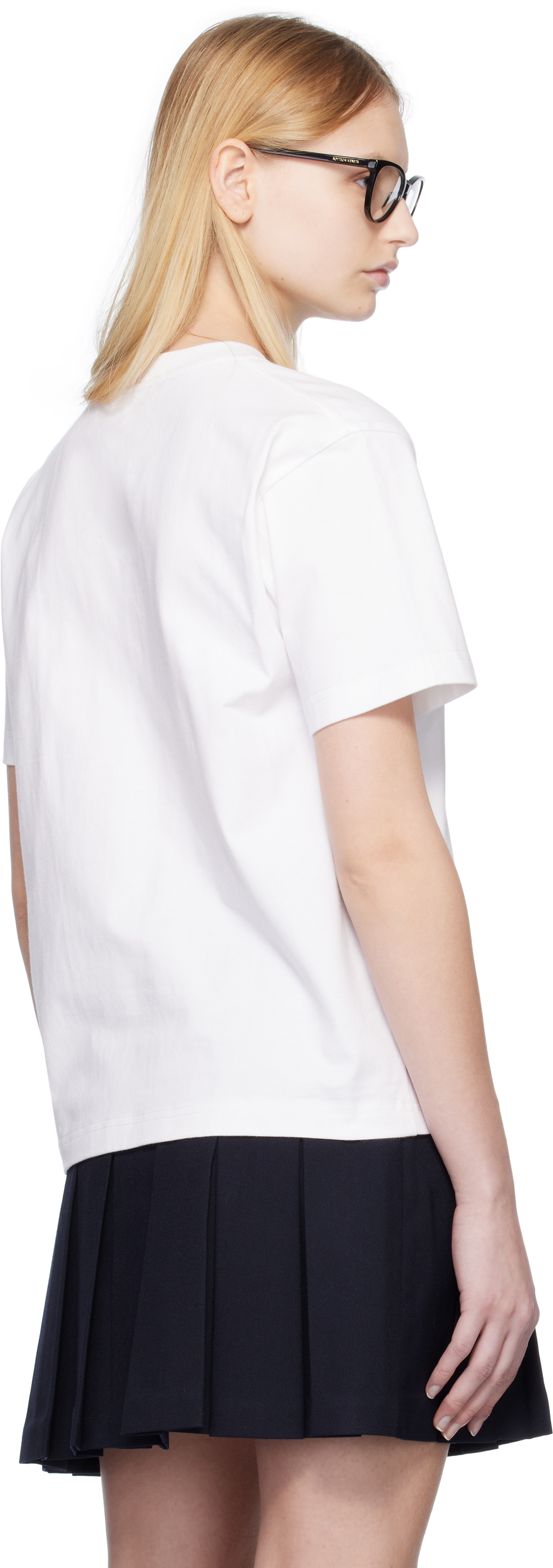 SHUSHU/TONG White Beaded Floral T-shirt
