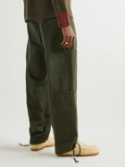 Wales Bonner - Earth Straight-Leg Cotton-Gabardine Cargo Trousers - Green