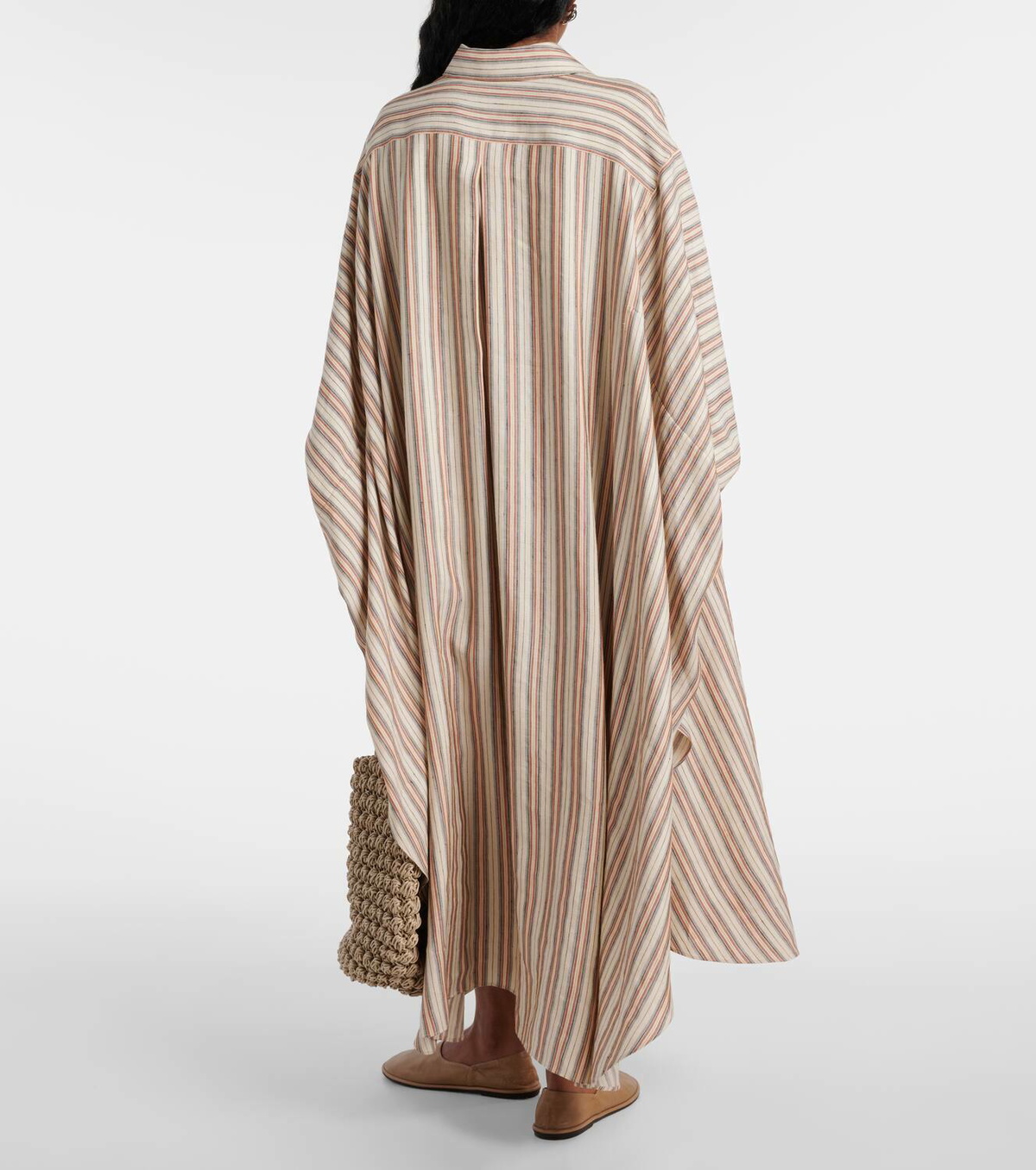 Loro Piana Striped linen and silk kaftan