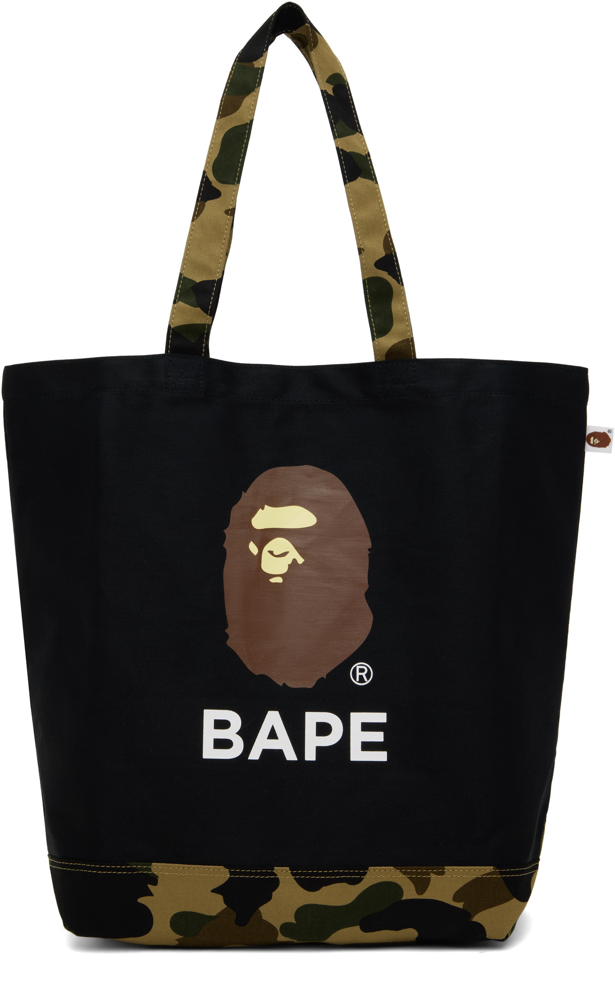 BAPE Black 1st Camo Ape Head Tote A Bathing Ape