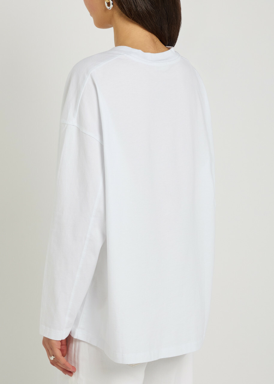 American Vintage Gixy Logo-print Cotton T-shirt White
