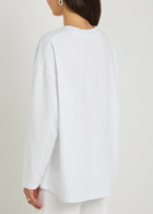 American Vintage Gixy Logo-print Cotton T-shirt White